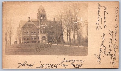 K39/ Wolcott New York RPPC Postcard c1906 High School Building 354