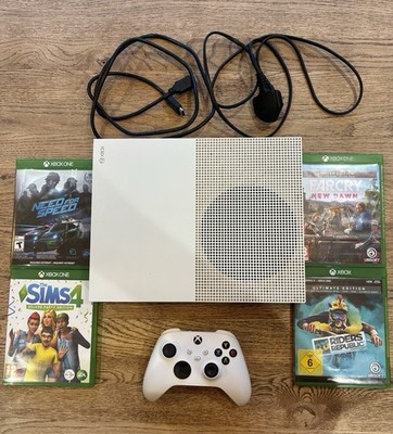 Microsoft Xbox One S 1TB Weiß Spielekonsole Bundle Original Controller 4 Spiele Getestet