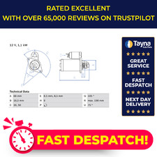 Starter Motor fits VAUXHALL CORSA C, D, E 1.0 1.2 1.4 1.8 2000 on Bosch 25192447
