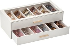12 Slots 2Layer Sunglasses Storage Box for Women, Eyewear Eye Glass Sunglass ...
