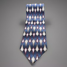 Vintage 90s Henry Grethel Silk Tie Geometric Abstract Made in USA”