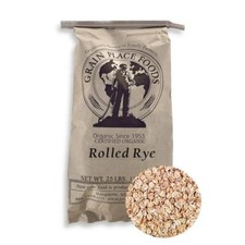 Organic Rolled Rye  25 lb  Non-GMO  Grain Place Foods