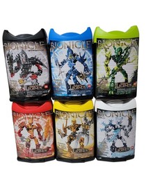 LEGO Bionicle Lot Glatorian Legends (8984-8989) Canisters & Instructions