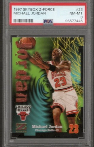1997-98 Skybox Z-Force Michael Jordan #23 PSA 8 Chicago Bulls HOF GOAT