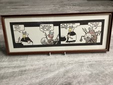 Vintage Framed Artwork Hager The Horrible Comic Strip Comic Art