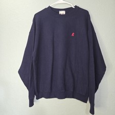 VTG Walt Disney World Blue Pullover Sweatshirt Embroidered Mickey Mens sz L