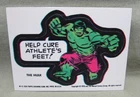 1976 INCREDIBLE HULK STICKER Topps vintage Marvel Super Heroes comic book hero