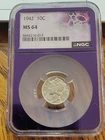 1942 Mercury Dime NGC MS 64