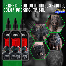 DM Tattoo 9.5oz/280ml MOON Black Ink Triple/ Shading/ Lining Premium Pigment PMU