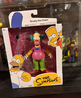 #ad JAKKS Pacific The Simpsons Krusty the Clown Action Figure Boxed Microphone $17.00