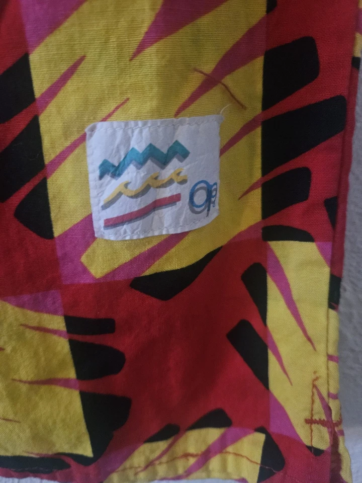 Vintage O.P. Pantalones Cortos Largos OCEAN PACIFIC Capris Años 80 Surf Skate Niños XL Foto 2 de 4