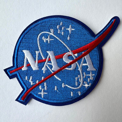 NASA Meatball Iron On Patch Embroidered Official Astronaut Logo 3'' x 5''