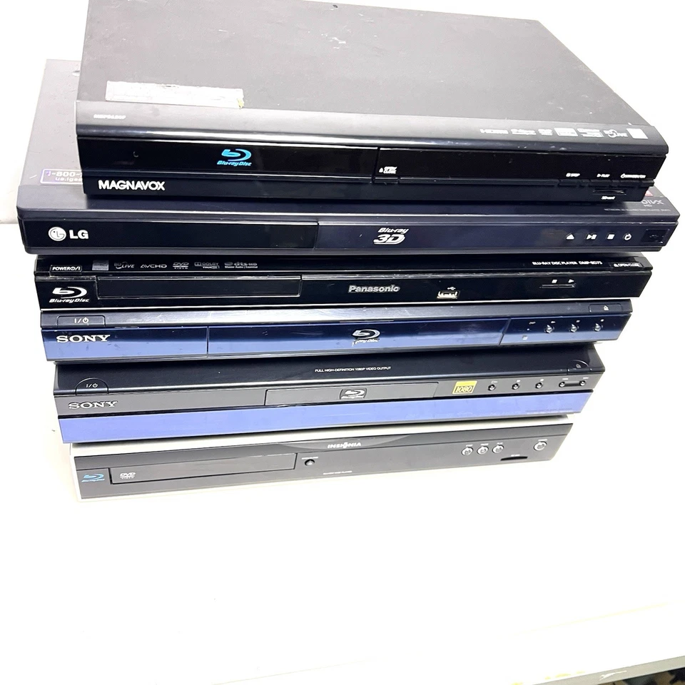 Lote de 6 reproductores Blu-Ray DVD 2x Sony 1x Magnavox LG Panasonic Insignia *Para pieza Foto 4 de 4