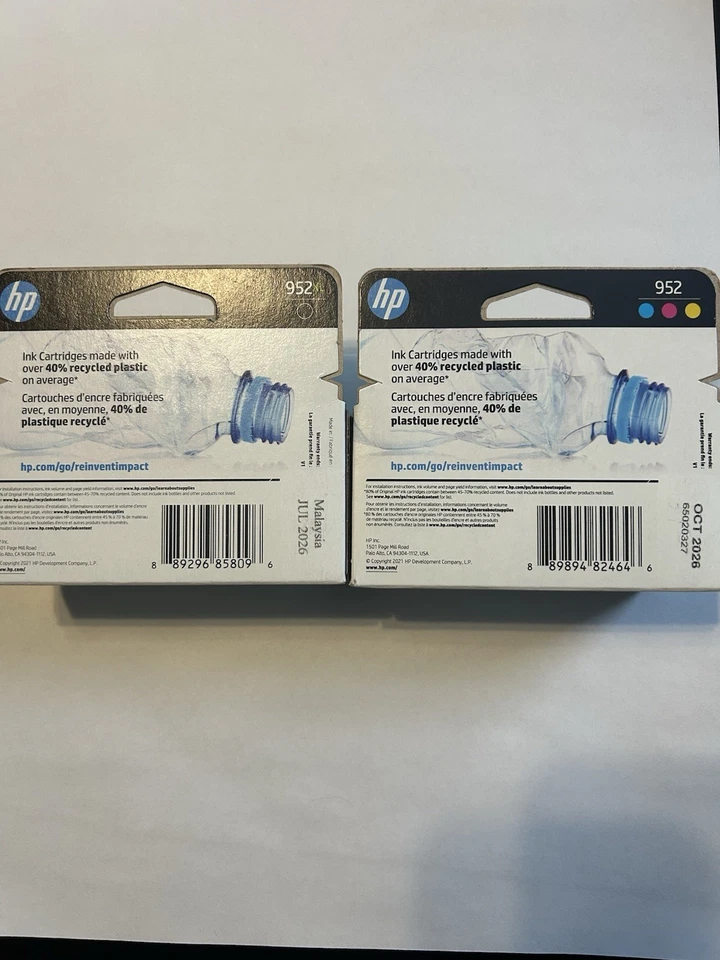CARTUCHO NEGRO DE INYECCIÓN DE TINTA HP 952XL CON PAQUETE TRICOLOR DE INYECCIÓN DE TINTA 952 Foto 3 de 4