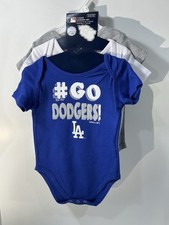 MLB Baseball 3 Piece Creeper Set Baby Los Angeles Dodgers 24 Months
