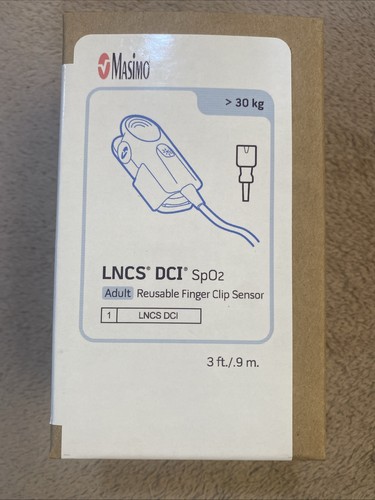 Masimo SET 1863 Adult Finger SpO2 Sensor LNCS 9 Pin 3.25 ft Cable
