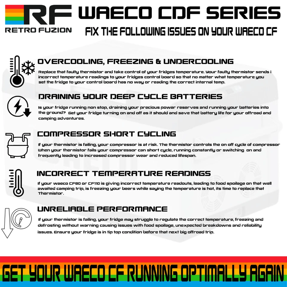 Termistor de repuesto premium - para Waeco serie CDF - CDF-18, 25, 35, 40 - Foto 3 de 4