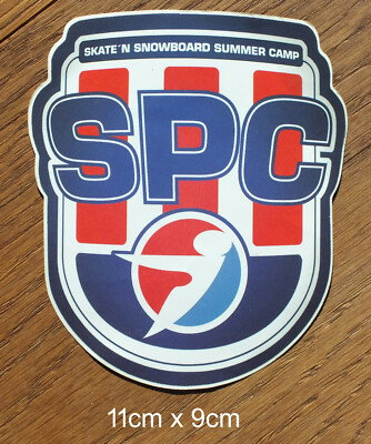 Vintage Sticker Aufkleber SPC Skate Snowboard Summer Camp 