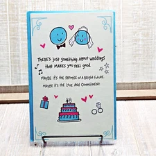 Wedding Card Blue Pink Cartoon Funny Humor Cheers American Greetings 