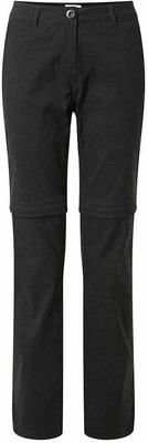 Craghoppers Kiwi Pro Stretch Zip Off Damen Hose Outdoorhose schwarz DE 34 / UK 8