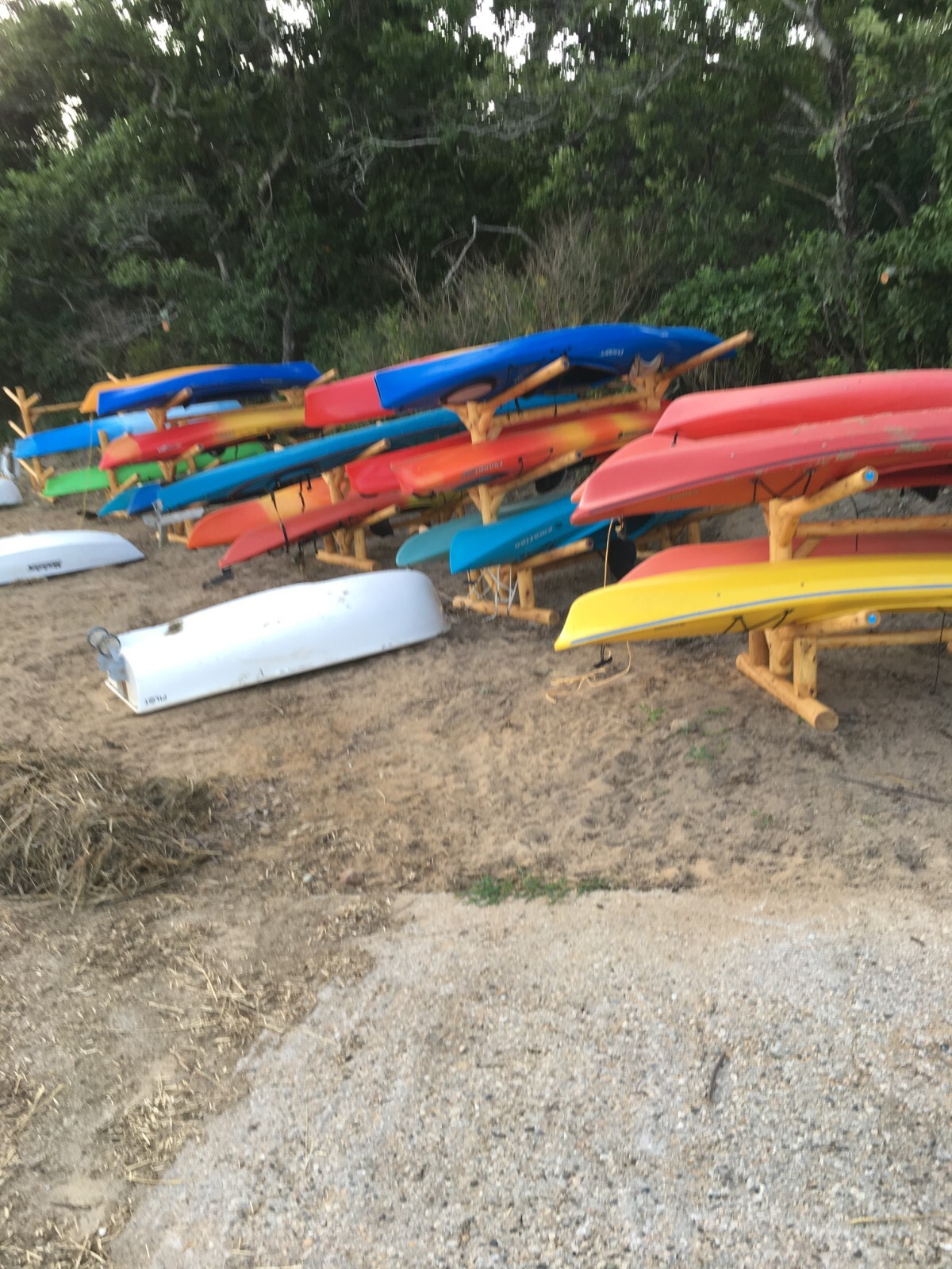 Log Kayak Rack 6-place Unfinished By Hitch Exclusives