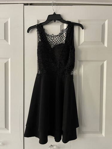 City Studios Juniors Black Dress Size 3