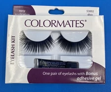Colormates Eyelash Kit With Adhesive Gel/ Diva 53002/ Lot Of 8
