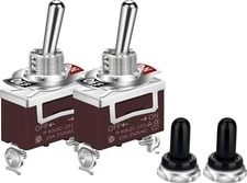 DaierTek Waterproof Toggle Switch 12V DC 30A 2 Pin ON Off SPST with