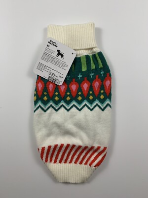 More & Merrier NEW XS 11-13'' Festive Holiday Knit Pet Sweater Cat or Dog Costume