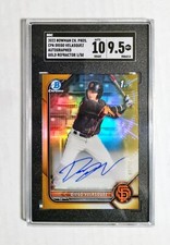 Diego Velasquez SGC 9.5/10 2022 1st Bowman Chrome AUTO GOLD REFRACTOR /50 RC z1