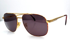 Vintage Luxottica TP201 Tortoise Gold Pilot Metal Sunglasses USA W/NEW LENSES 