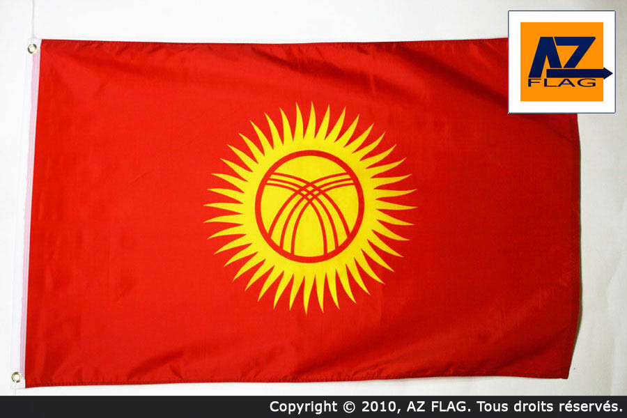 KYRGYZSTAN FLAG 5' x 8' - KYRGYSTANI BIG FLAGS 150 x 250 cm
