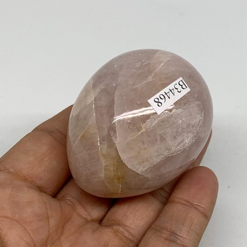 131.7g, 2.1"x1.7", Natural Gemstone Pink Rose Quartz Egg Crystal @India, B34468 - Picture 7 of 11