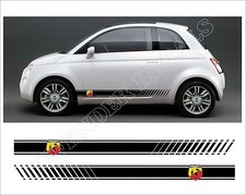 Fiat 500 Stripes Abarth Racing Decalcomanie Sticker Set Adesivi Autocollant