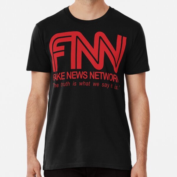 FNN Fake News Network Funny Fake News Parody Retro Premium T-Shirt S-5XL