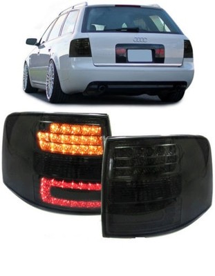 ALL SMOKED LED REAR LIGHTS LAMPS FOR THE AUDI A6 C5 AVANT ESTATE TOURING 97-04 