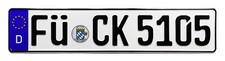 F Ck Frth Front German License Plate F Ck Frth Front German License Plate