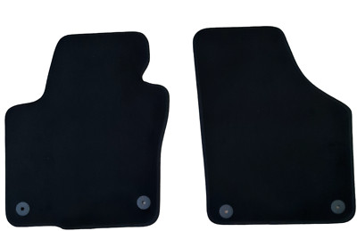 Front Car Floor Mats Velour For VW Tiguan Auto Liners Waterproof Black Carpet 2p
