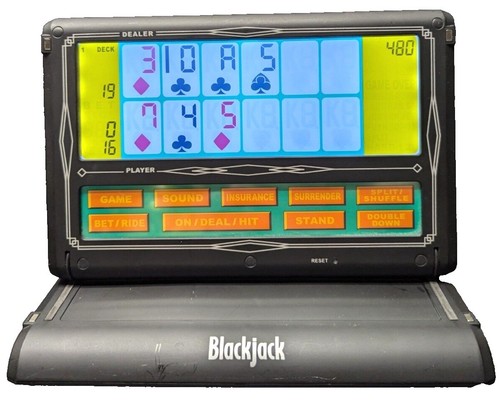 Blackjack 21 Electronic Hand Held Game Radio Shack Tested Working