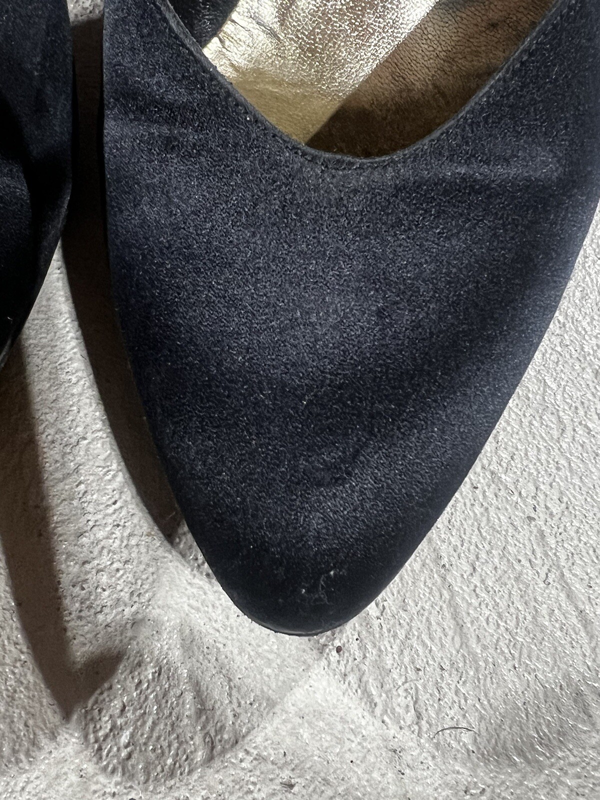 SAINT LAURENT Scarpe VINTAGE YSL 6 Nere Satinato Vero Cuoio Made In Italy Vintage