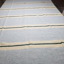 Pale Blue/Yellow Mexican Blanket Serape Throw Yoga Blanket Boho Falsa Blanket