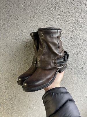 A.S.98 Avant Garde Leather Ankle Boots Size 38