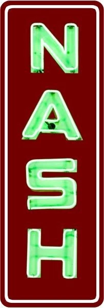 NASH Automobile Vertical Style New Sign: 24" Tall Diecut USA Steel - NOT A NEON - Image 1 of 1