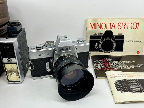Minolta SRT 101 Camera With 50mm Lens Accessories - Picture 5 of 19