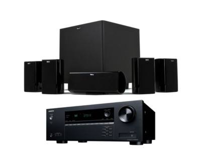 Klipsch HD Theater 600 Home Theater System and Onkyo TX-NR5100 AV Receiver Black