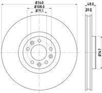 2X Hella 8DD 355 119-651 Bremsscheibe FüR CitroËN Peugeot