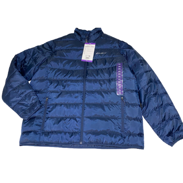 Eddie Bauer Mens Microlight II Packable Jacket Navy Blue Size 2xl Down