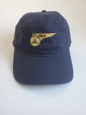 PAN AM Baseball Cap - Navy Blue - Gold Embroidered Logo - Adjustable