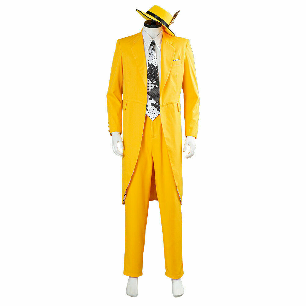 Gelbes Cosplay-Set – 4-teilig, Mit Brille, Mütze & Hosenträger, Für Halloween & Parties
