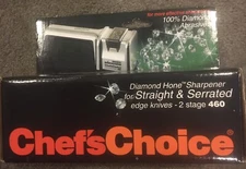 NEW Chef's Choice Knife Sharpener, 100% Diamond Hone 2 Stage. #460